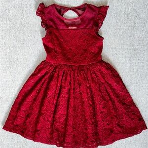Zenzi Girls sz 6/7 elegant dress Bordeaux Burgundy